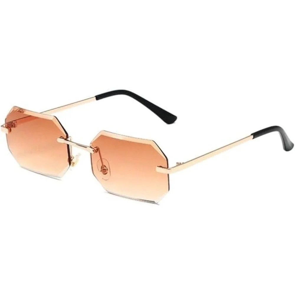 Sophisticated Sunglasses Gradient Tea Lenses Gold Frame Men Fashion Stylish 2026